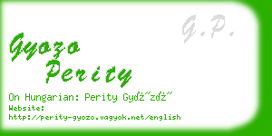 gyozo perity business card